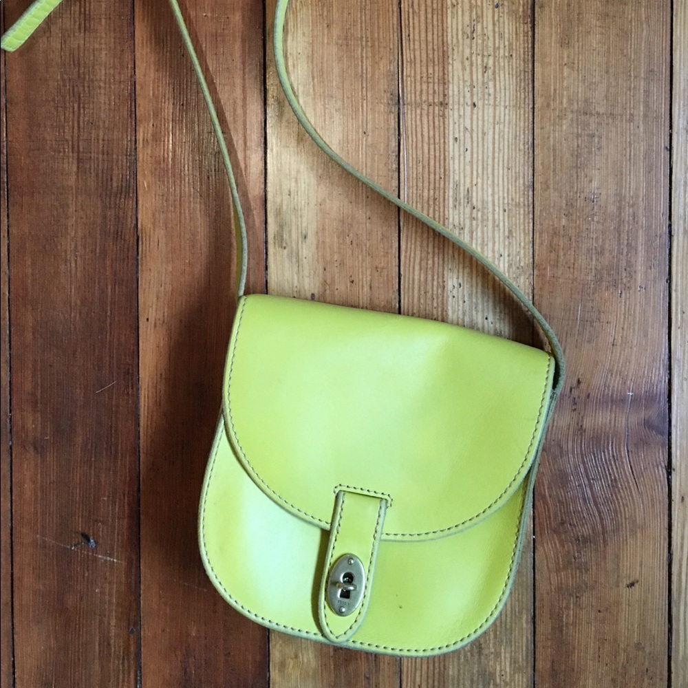 Yellow Fossil Crossbody